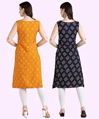 Womens Sleeveless Crepe Printed Kurta Pack Of 2-thumb3