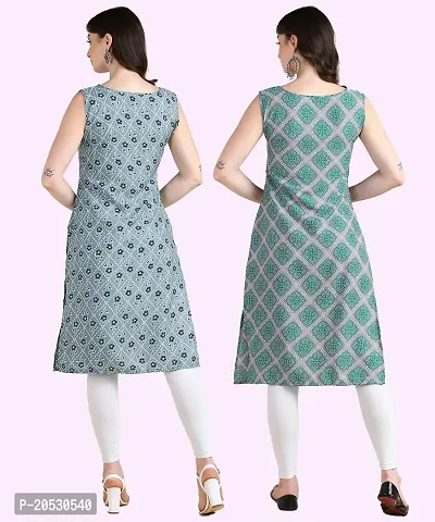 Womens Sleeveless Crepe Printed Kurta Pack Of 2-thumb4