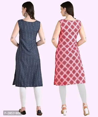 Womens Sleeveless Crepe Printed Kurta Pack Of 2-thumb5