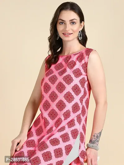 Womens Sleeveless Crepe Printed Kurta Pack Of 2-thumb2