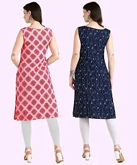 Womens Sleeveless Crepe Printed Kurta Pack Of 2-thumb4