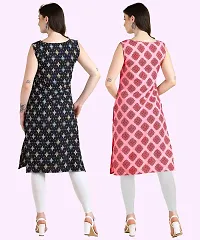 Womens Sleeveless Crepe Printed Kurta Pack Of 2-thumb3