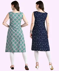 Womens Sleeveless Crepe Printed Kurta Pack Of 2-thumb3