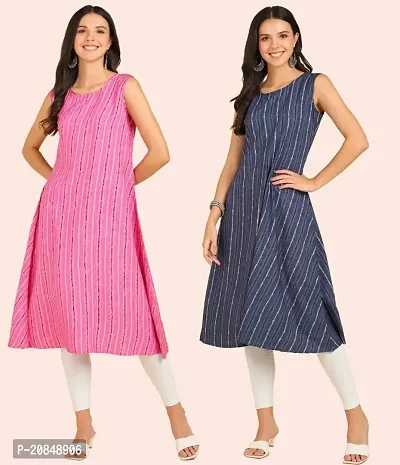 Printed Crepe Dresses Combo Of 2