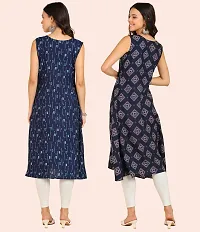 Stylish Crepe Multicoloured Printed Dress For Women Pack Of 2-thumb2