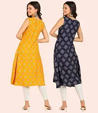 Stylish Crepe Multicoloured Printed Dress For Women Pack Of 2-thumb2