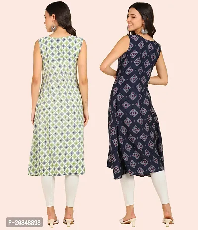 Printed Crepe Dresses Combo Of 2-thumb3