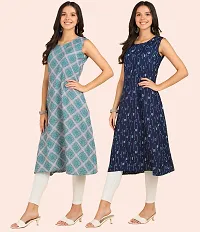 Printed Crepe Dresses Combo Of 2-thumb2