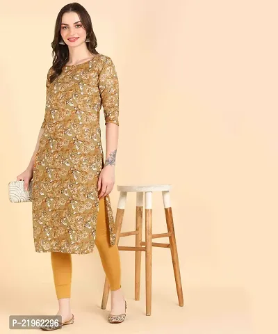 Women's Printed Cotton Straight kurti-thumb0