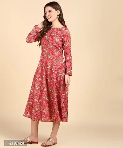 Women's Printed Cotton Round Kurti-thumb3