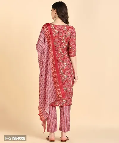 Womens Cotton Printed Kurta Pant With Dupatta Set-thumb2