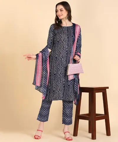 Stylish trendy Kurta Pajama  Dupatta Set