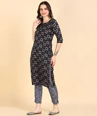 Womens Printed Cotton Kurti Wth Pant Set-thumb1