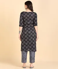 Womens Printed Cotton Kurti Wth Pant Set-thumb2