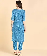 Womens Printed Cotton Kurti Wth Pant Set-thumb1