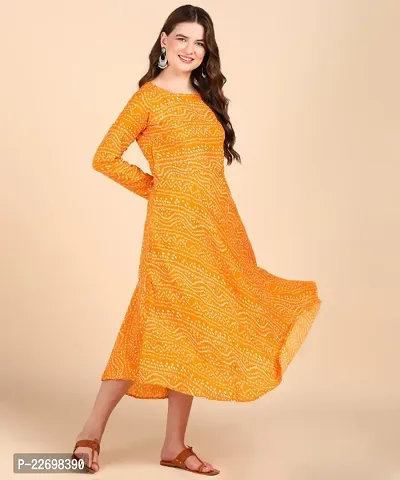 WomenS Printed Cotton Blend Anarkali Kurta-thumb0