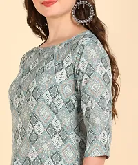 Womens Printed Cotton Kurti Wth Pant Set-thumb3