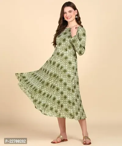 Womens Printed Cotton Round Kurti