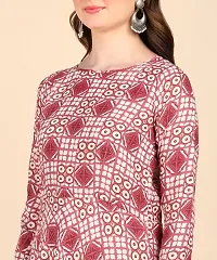 Womens Printed Cotton Round Kurti-thumb1