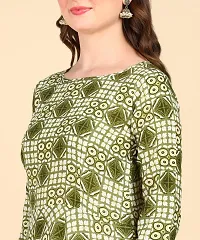 Womens Printed Cotton Round Kurti-thumb1