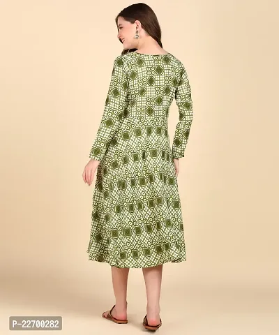 Womens Printed Cotton Round Kurti-thumb3