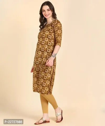 Classic Cotton Blend Printed Kurtis for Women's-thumb3