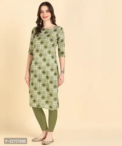 Classic Cotton Blend Printed Kurtis for Women's-thumb2