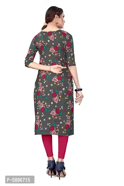 Multicoloured Crepe Digital Printed Kurtas For Women-thumb4