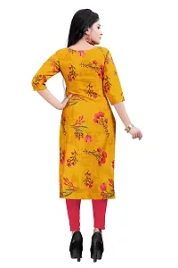 Women's Printed Full-Stitched Crepe Straight Kurti (Combo Pack Of 4)-thumb1