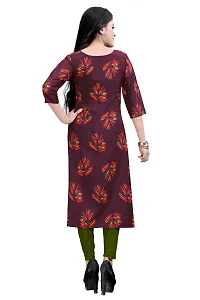 Women's Printed Full-Stitched Crepe Straight Kurti (Combo Pack Of 4)-thumb2