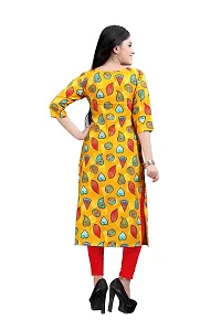 Women's Printed Full-Stitched Crepe Straight Kurti (Combo Pack Of 4)-thumb2