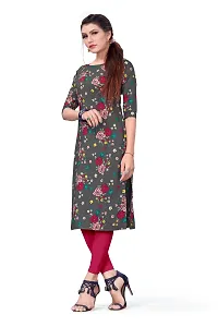 Multicoloured Crepe Digital Printed Kurtas For Women-thumb2