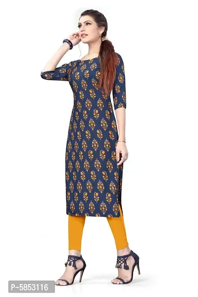 Multicoloured Crepe Digital Printed Kurtas For Women-thumb3