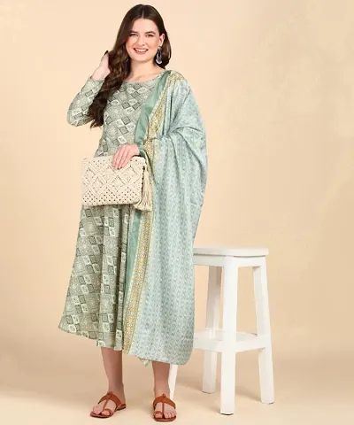 Womens Anarkali Kurti With Dupatta