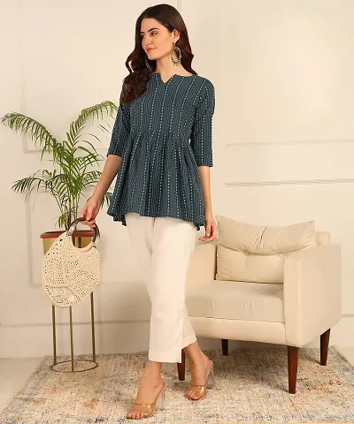 Trendy Attractive Fit and Flare Tunic Top