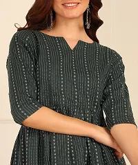 Beautiful Cotton Fit and Flare Green Tunic-thumb2