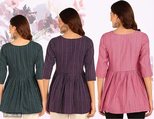 Latest Beautiful Cotton Tunic Top (Pack of 3 )-thumb2