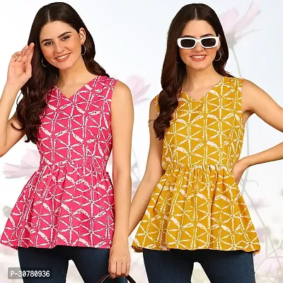 Trendy Top Style Tunics for Women and Girls Pack of 2-thumb0