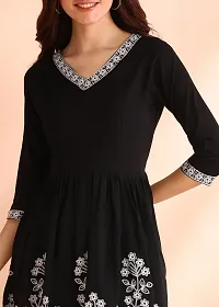 Trendy Attractive Viscose Rayon Embroidered Dress-thumb1