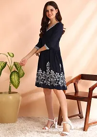 Trendy Attractive Viscose Rayon Embroidered Dress-thumb2