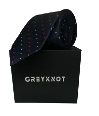 GREYKNOT premium tie collectioin with necktie and pocket square combination (blue 2)-thumb1