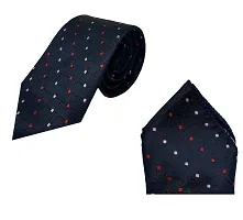 GREYKNOT premium tie collectioin with necktie and pocket square combination (blue 2)-thumb2