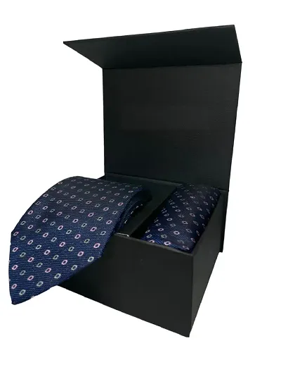 GREYKNOT premium tie collectioin with necktie and pocket square combination (blue 2)