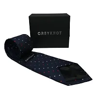 GREYKNOT premium tie collectioin with necktie and pocket square combination (blue 2)-thumb3