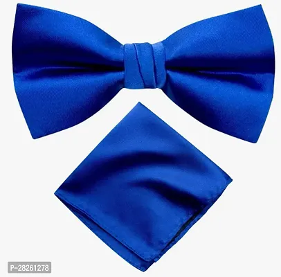 Premium Satin Black Bow Tie and Handkerchief for Tuxedo Accessories For Men-thumb0