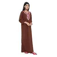 PALIVAL Women's Woolen Plain Maxi Nighty (FLS20_Maroon_Free Size) (BROWEN, Wool)-thumb3