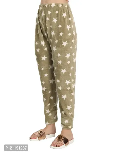 PALIVAL Women's Woolen Star Printed Pyjama/Track Pant Lower (Camel)