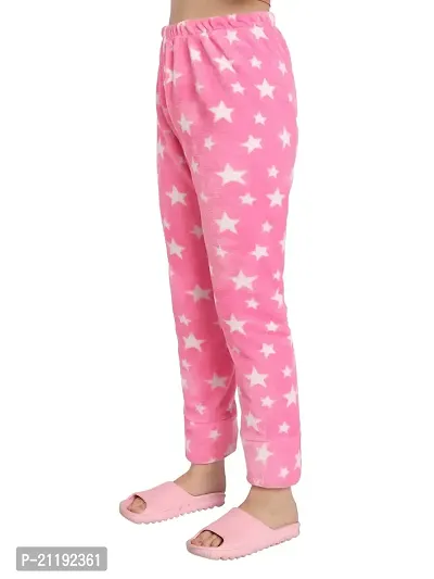 PALIVAL Women's Woolen Star Printed Pyjama/Track Pant Lower (Pink)