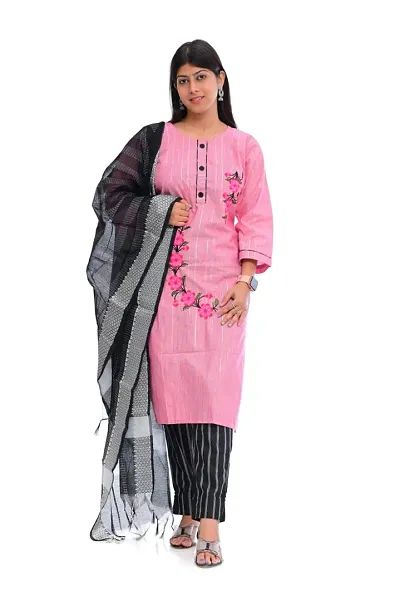 cotton straiht kurta pant with dupatta