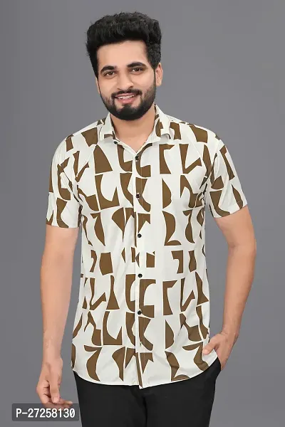 Classic Silk Blend Printed Casual Shirts for Men